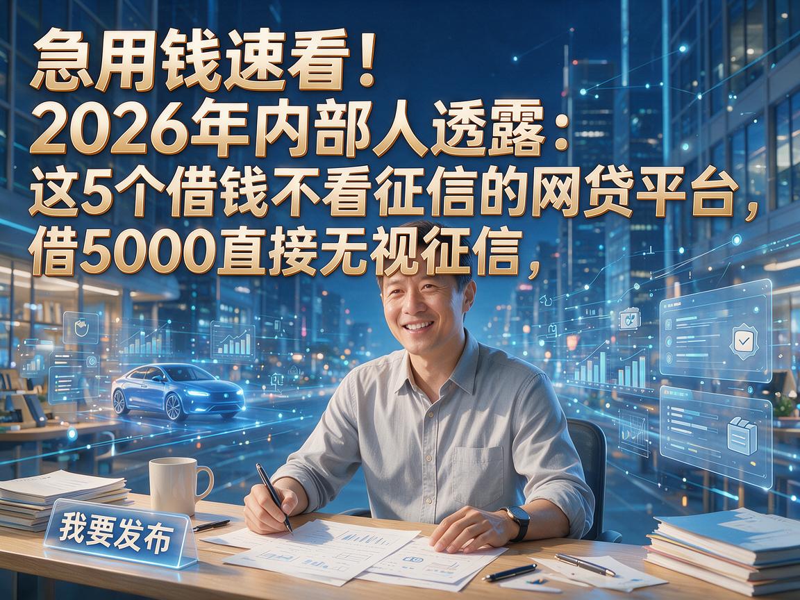 急用钱速看!2026年内部人透露:这5个借钱不看征信的网贷平台,借5000直接无视征信!