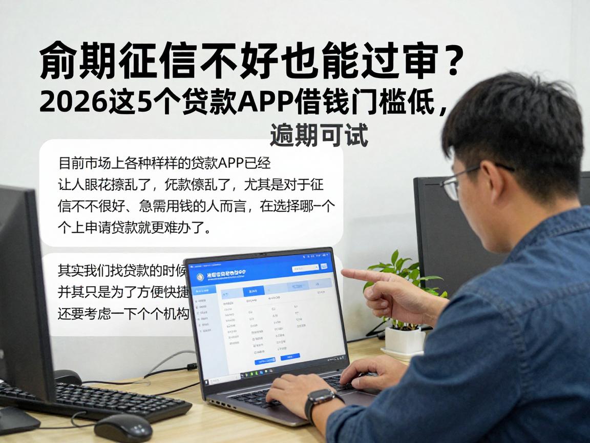 逾期征信不好也能过审?2026这5个贷款APP借钱门槛低,信用卡逾期可试
