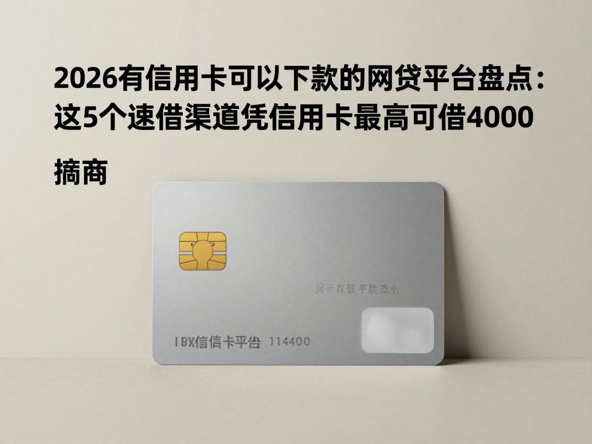 2026有信用卡可以下款的网贷平台盘点:这5个速借渠道凭信用卡最高可借4000