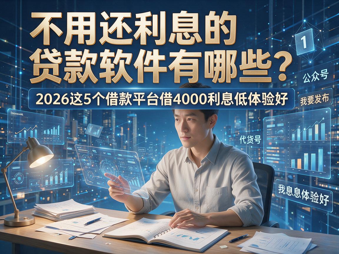 不用还利息的贷款软件有哪些?2026这5个借款平台借4000利息低体验好