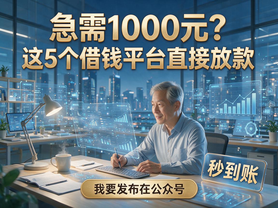 急需1000元?这5个借钱平台直接放款,秒到账!