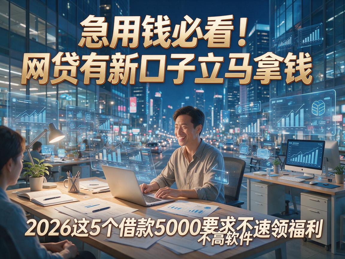 急用钱必看！网贷有新口子立马拿钱，2026这5个借款5000要求不高软件速领福利