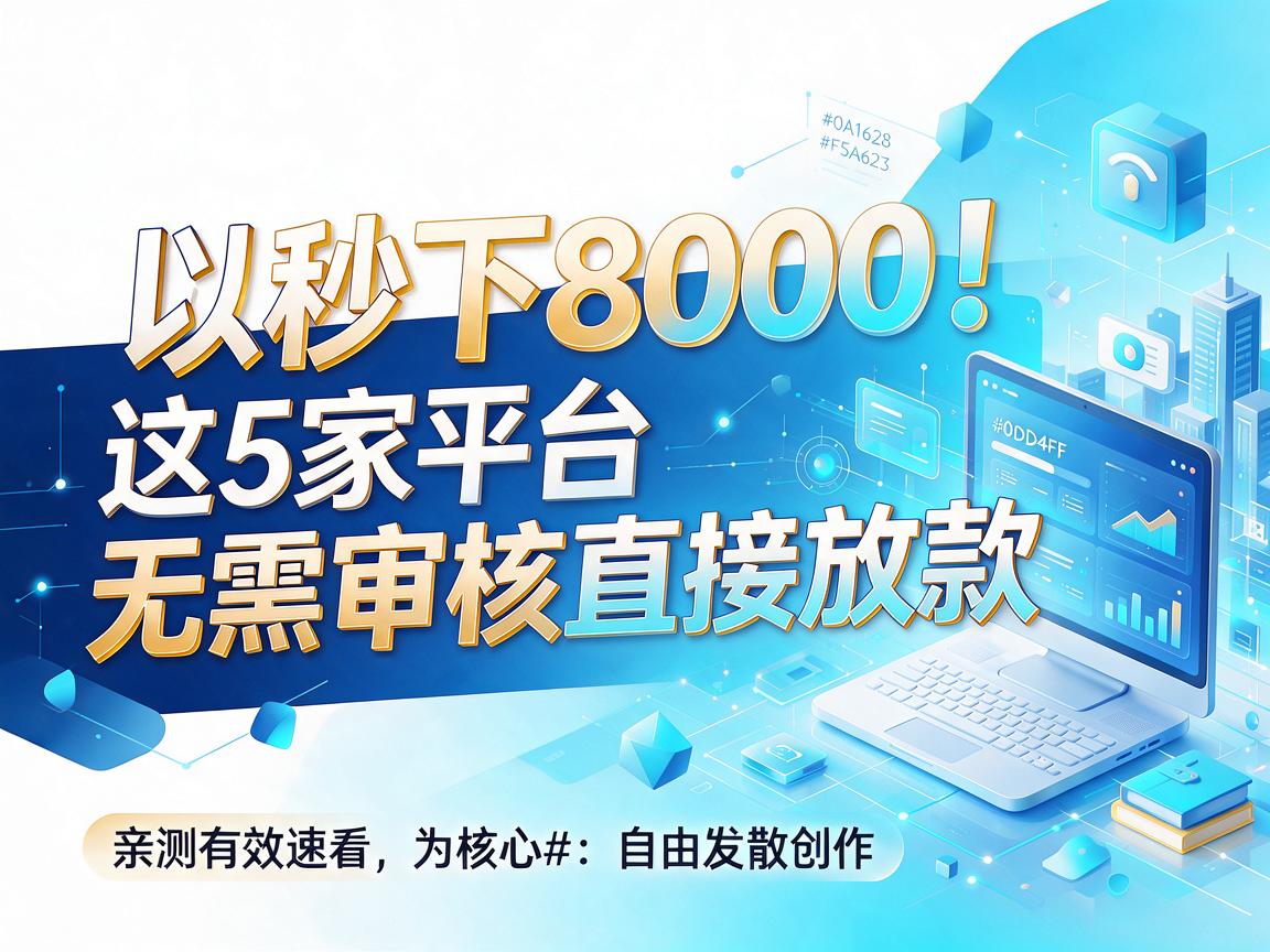 秒下8000!这5家平台无需审核直接放款,亲测有效速看