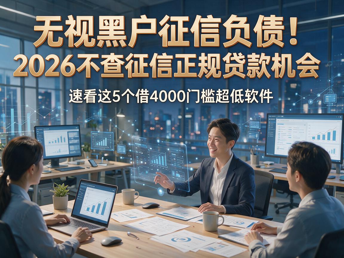 无视黑户征信负债！2026不查征信正规贷款机会，速看这5个借4000门槛超低软件