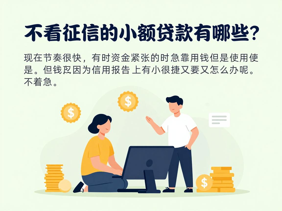 不看征信的小额贷款有哪些？这5个贴心服务便捷又可靠，速来了解！