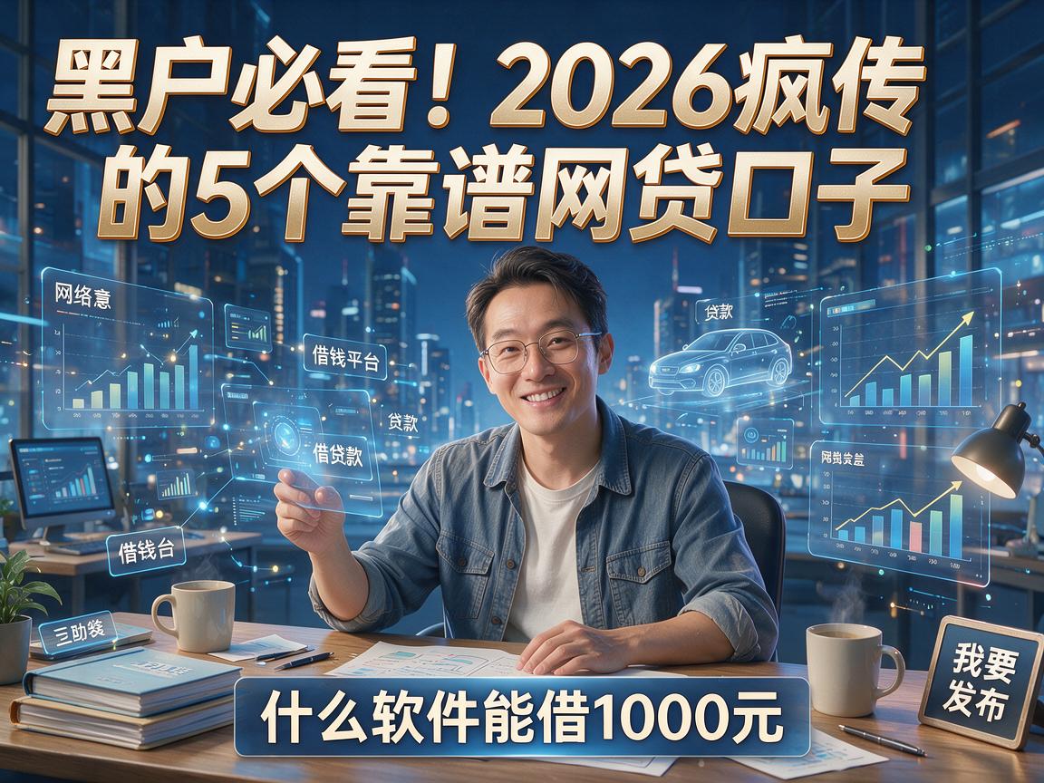 黑户必看!2026疯传的5个靠谱网贷口子,什么软件能借1000元?