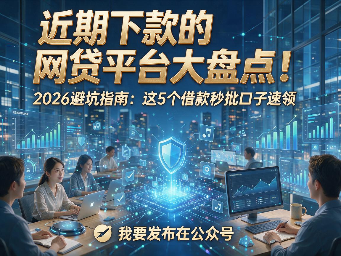 近期下款的网贷平台大盘点!2026避坑指南:这5个借款秒批口子速领