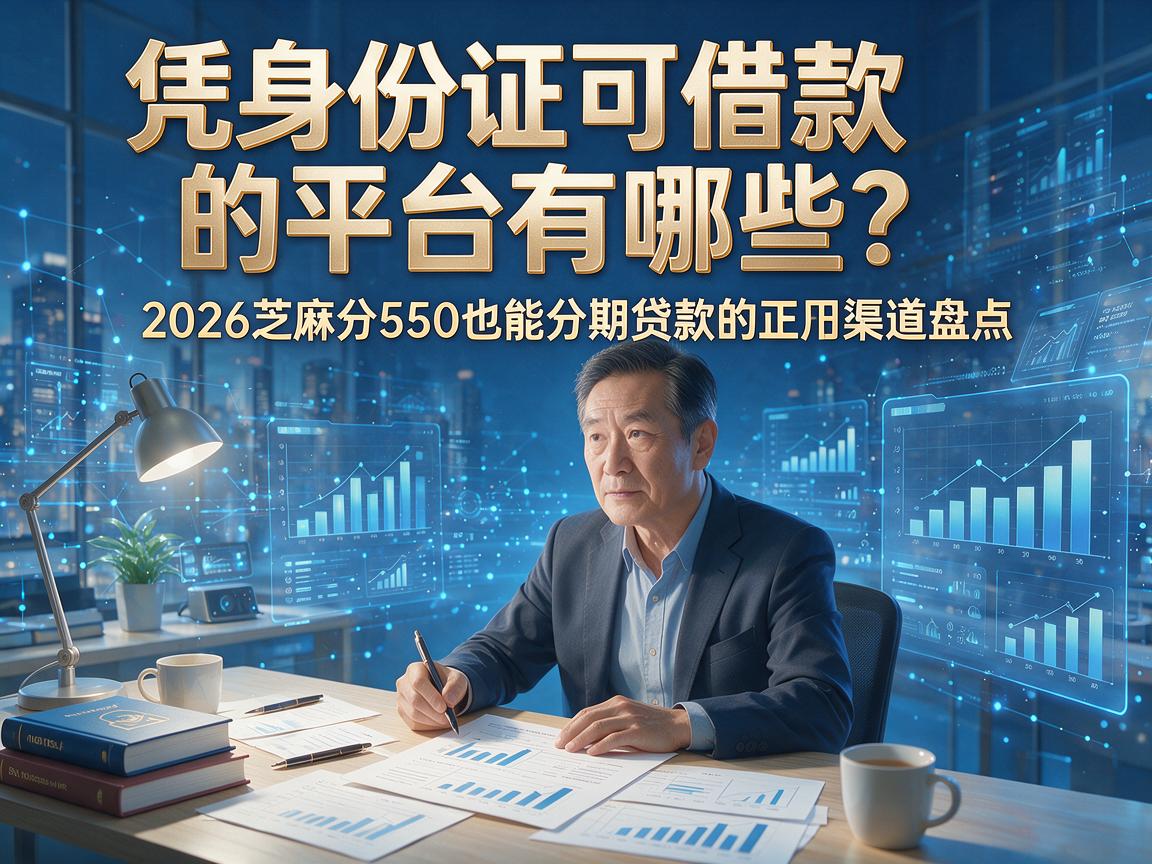 凭身份证可借款的平台有哪些？2026芝麻分550也能分期贷款的正规渠道盘点