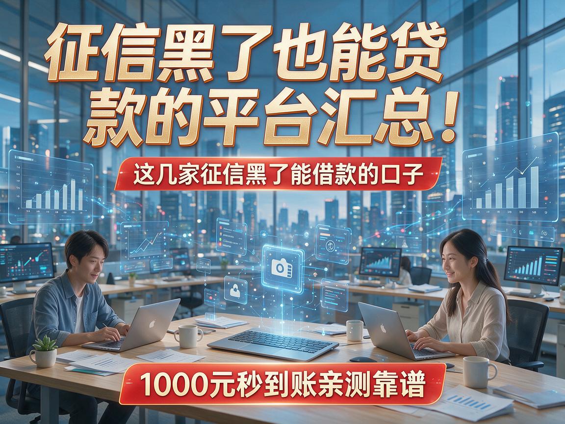 征信黑了也能贷款的平台汇总！这几家征信黑了能借款的口子，1000元秒到账亲测靠谱