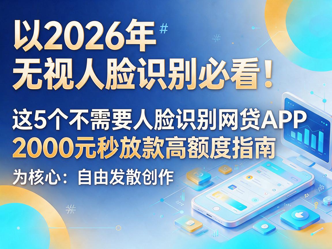 2026年无视人脸识别必看!这5个不需要人脸识别网贷APP,2000元秒放款高额度指南