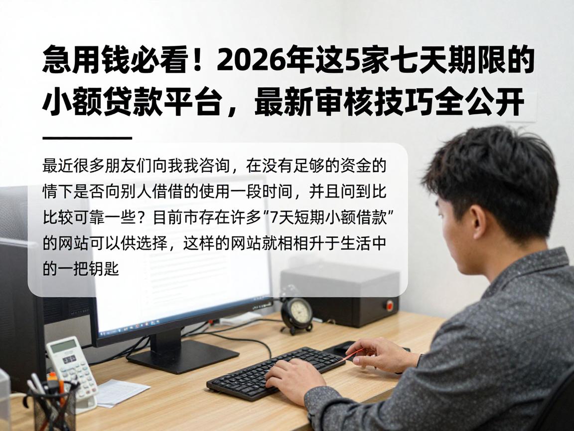 急用钱必看！2026年这5家七天期限的小额贷款平台，最新审核技巧全公开