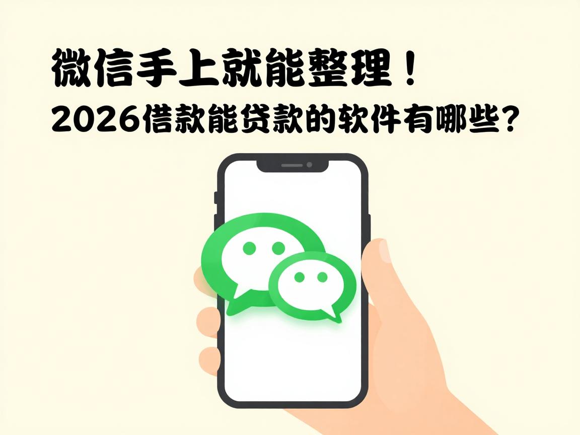 微信上就能借钱！2026年最新整理：用微信就能贷款的软件有哪些？这5个必记