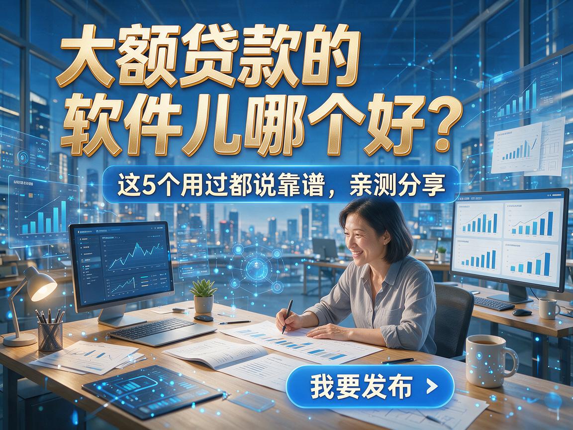 大额贷款的软件儿哪个好？这5个用过都说靠谱，亲测分享！