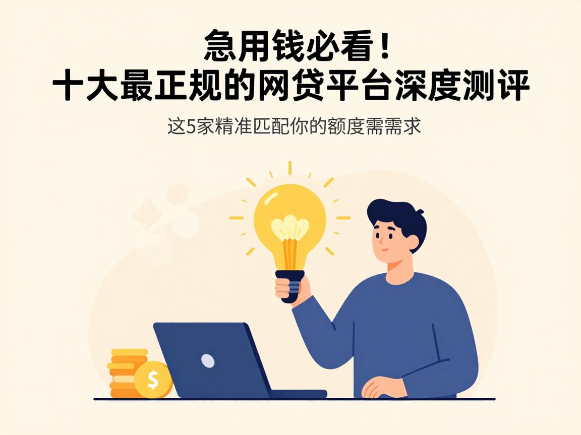 急用钱必看！十大最正规的网贷平台深度测评，这5家精准匹配你的额度需求