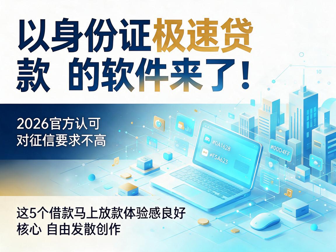 身份证极速贷款的软件来了!2026官方认可、对征信要求不高,这5个借款马上放款体验感良好