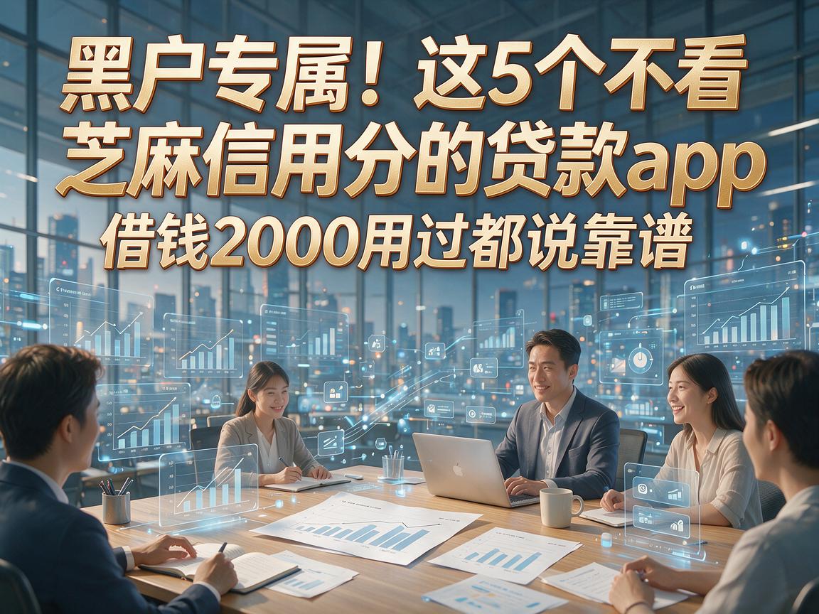 黑户专属!这5个不看芝麻信用分的贷款app,借钱2000用过都说靠谱