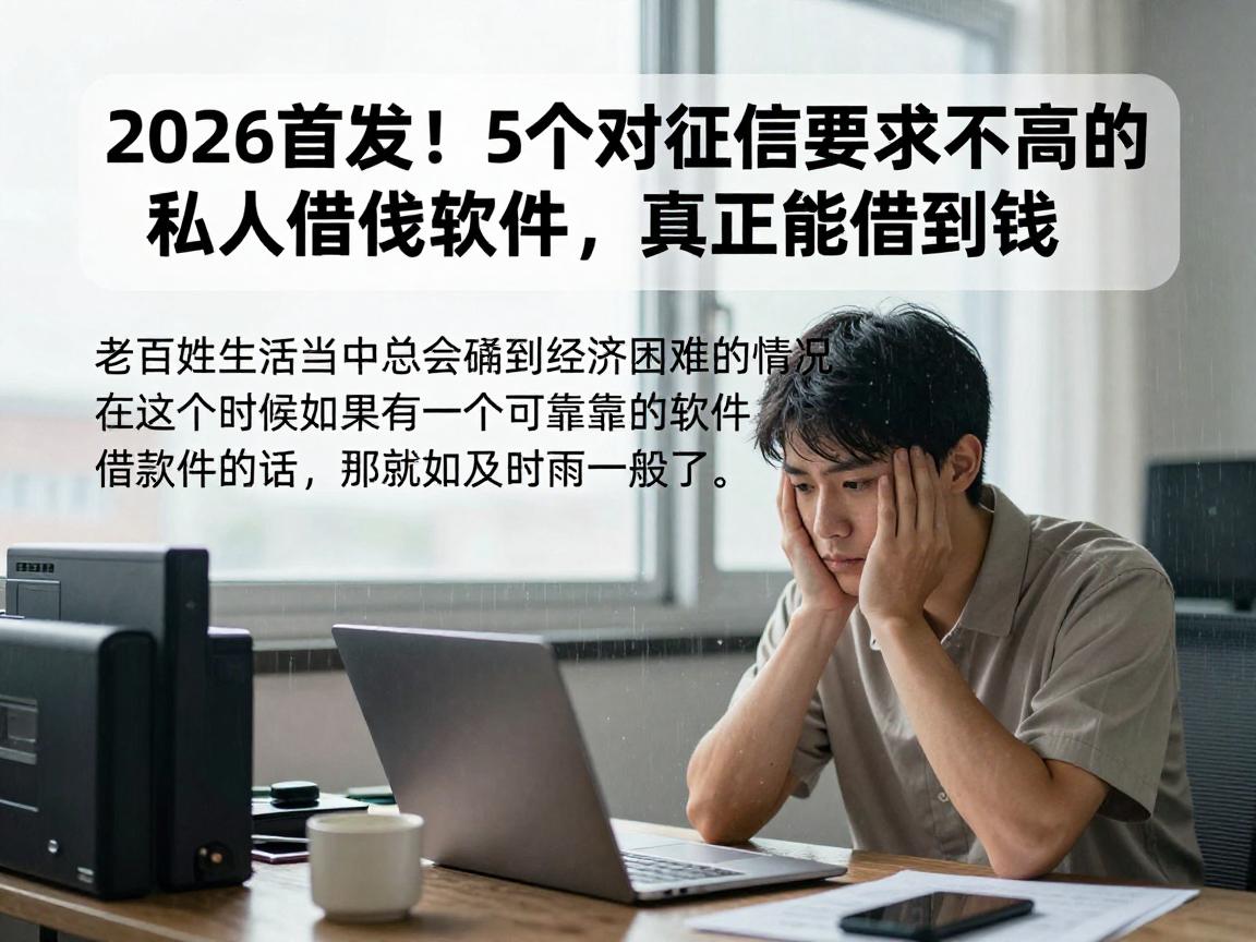 2026首发！5个对征信要求不高的私人借钱软件，真正能借到钱