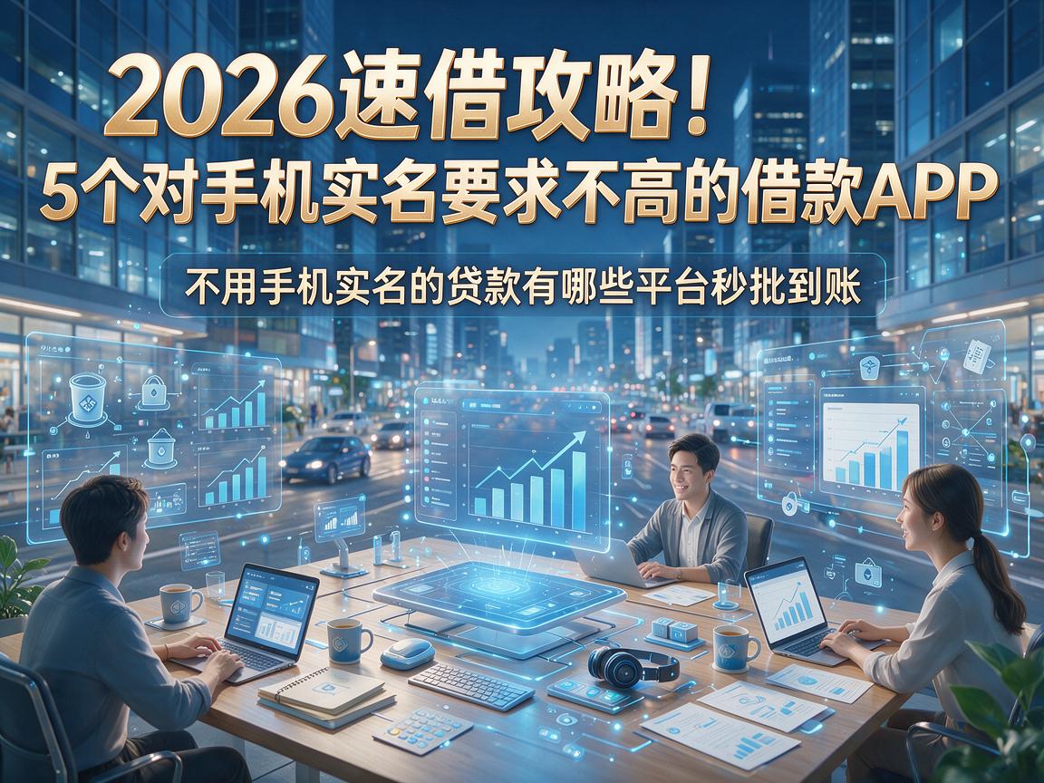 2026速借攻略!5个对手机实名要求不高的借款APP,不用手机实名的贷款有哪些平台秒批到账?