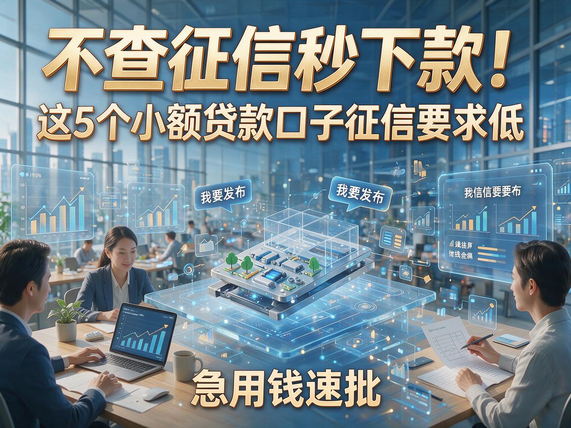 不查征信秒下款!这5个小额贷款口子征信要求低,急用钱速批