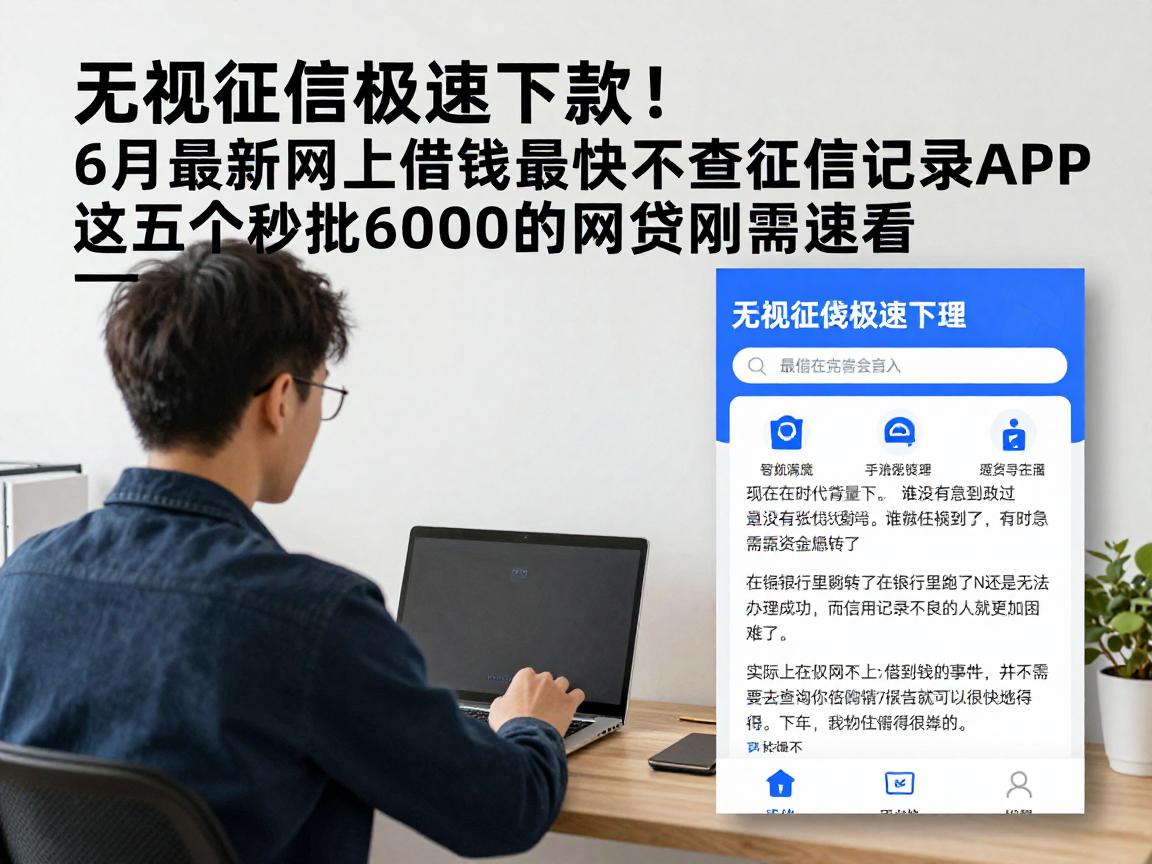无视征信极速下款！6月最新网上借钱最快不查征信记录APP，这五个秒批6000的网贷刚需速看