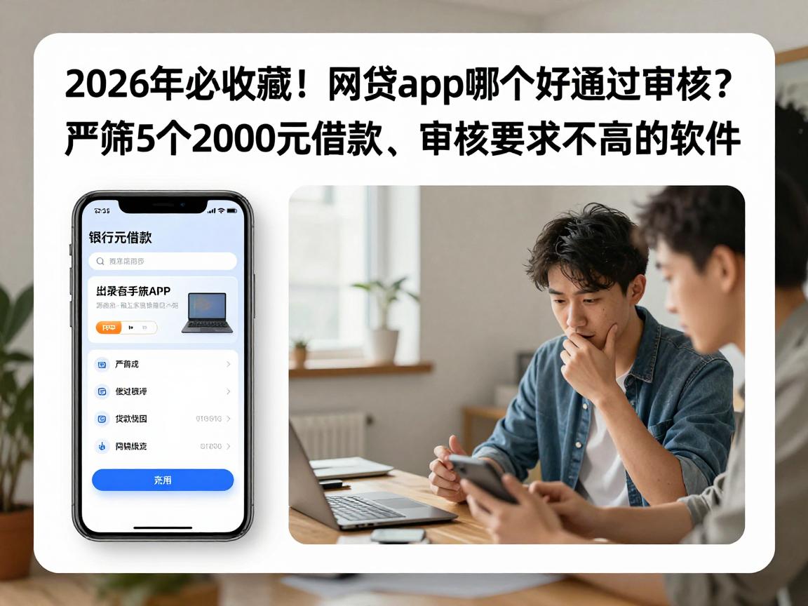2026年必收藏！网贷app哪个好通过审核？严筛5个2000元借款、审核要求不高的软件