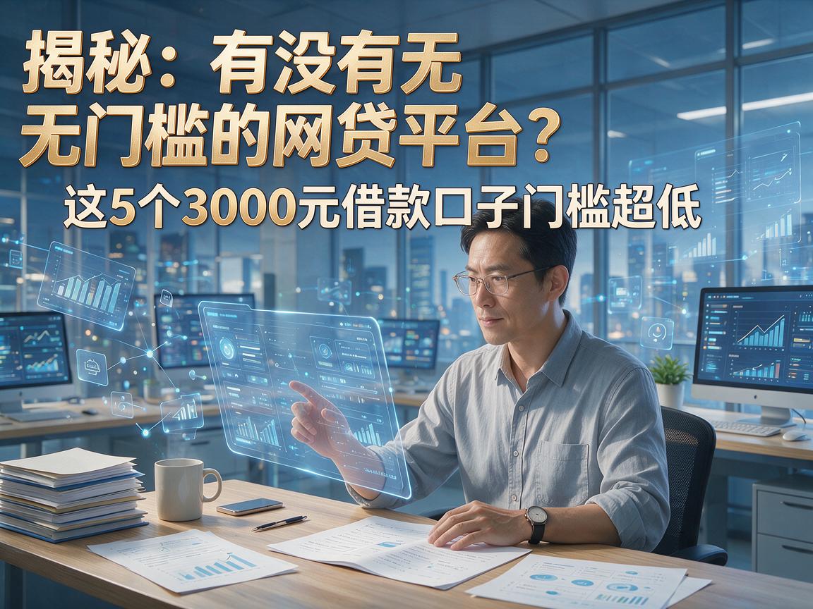 揭秘:有没有无门槛的网贷平台?这5个3000元借款口子门槛超低!