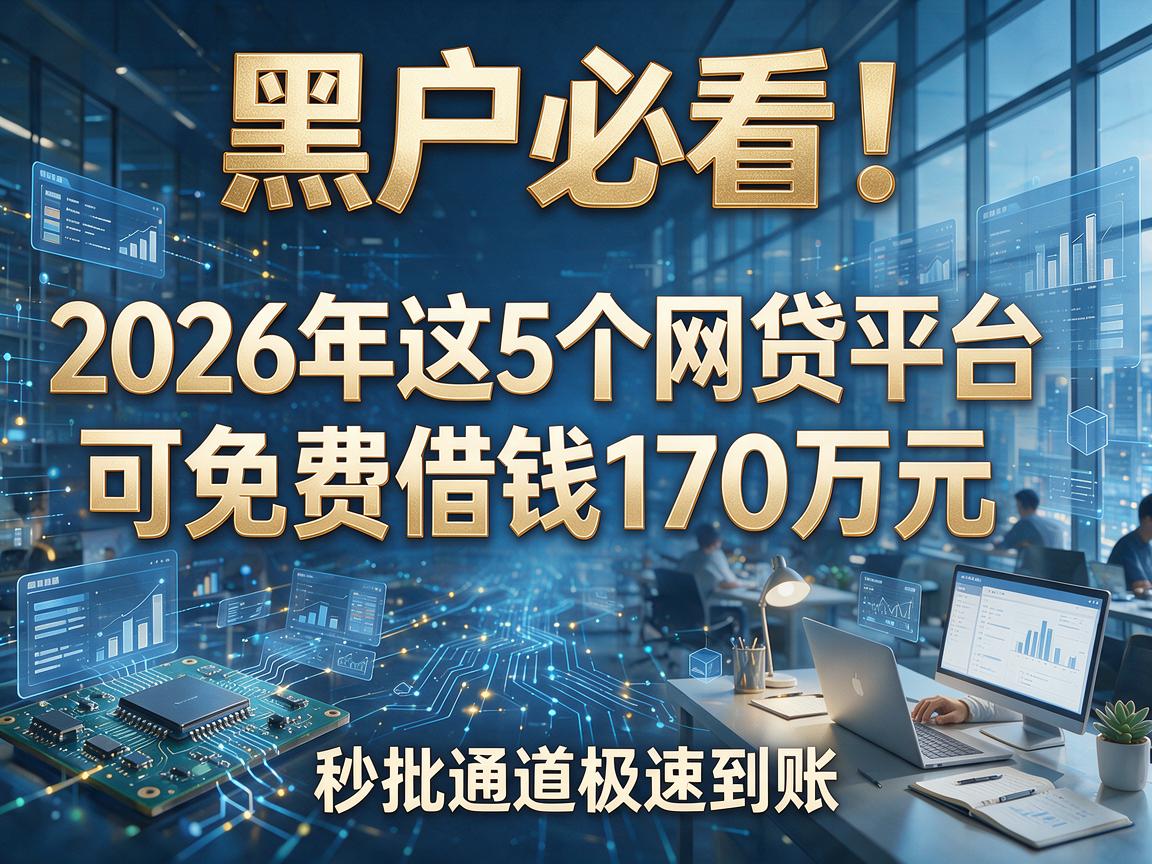 黑户必看！2026年这5个网贷平台可免费借钱170万元，秒批通道极速到账