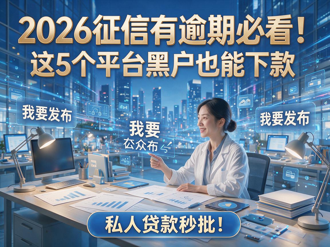 2026征信有逾期必看!这5个平台黑户也能下款,私人贷款秒批