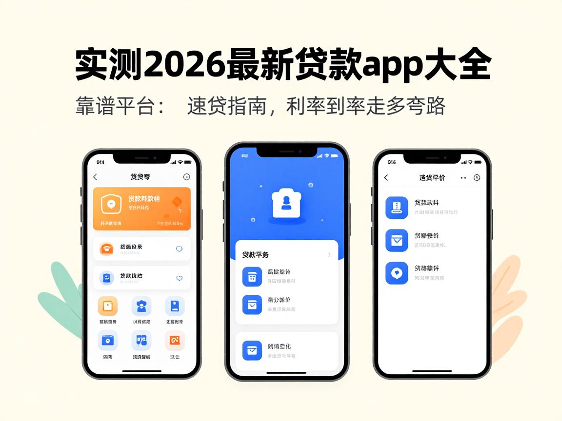 实测2026最新贷款app大全!这版速贷指南帮你挑到靠谱的