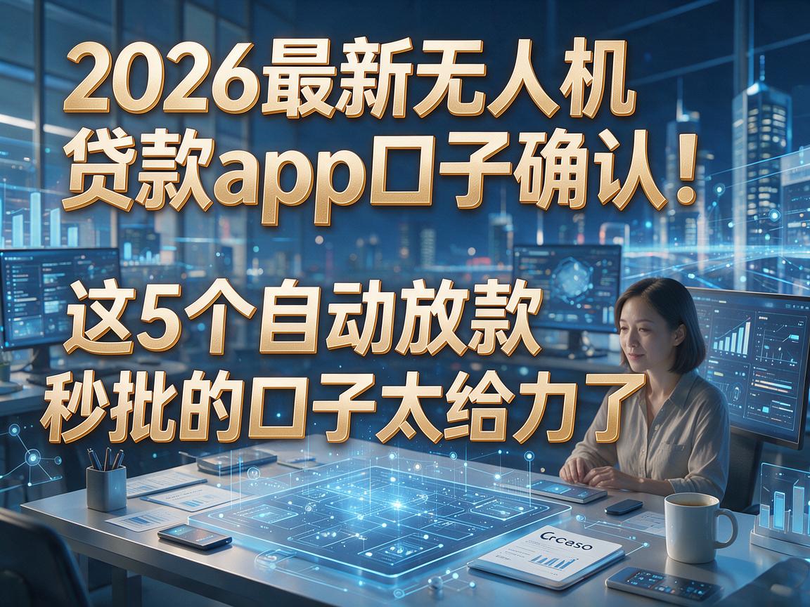 2026最新无人机贷款app口子确认!这5个自动放款秒批的口子太给力了