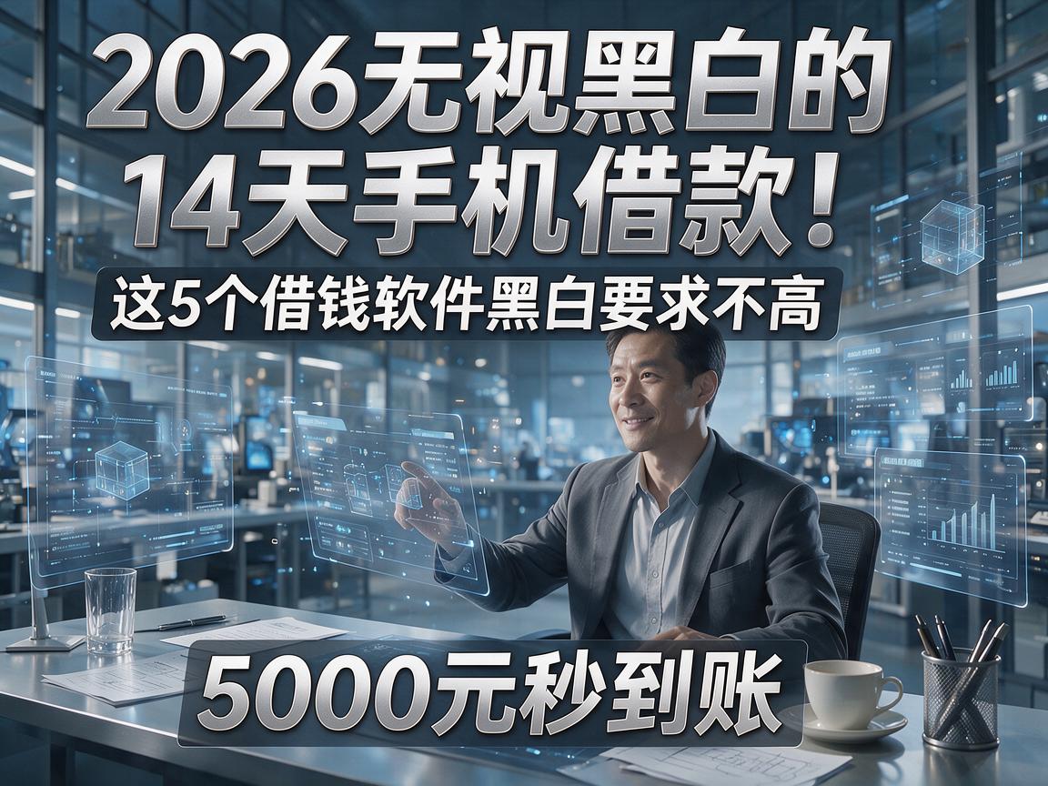 2026无视黑白的14天手机借款!这5个借钱软件黑白要求不高,5000元秒到账