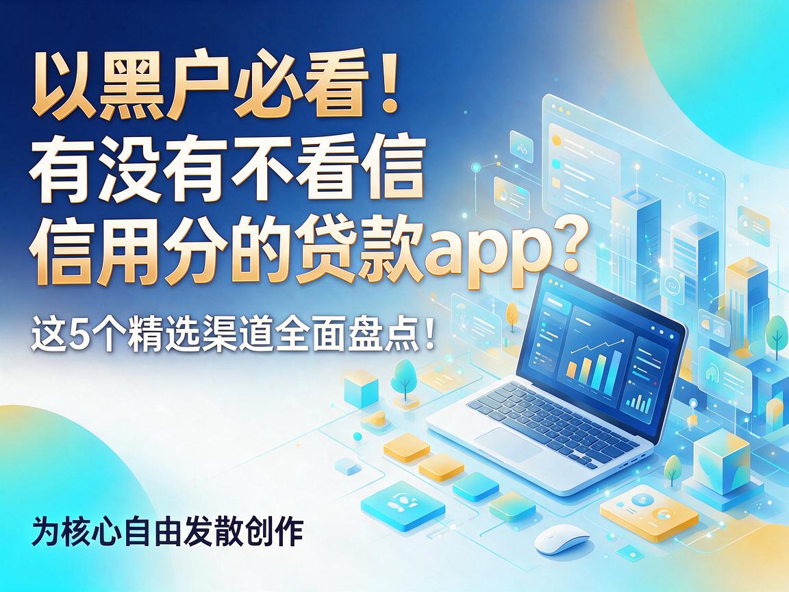 黑户必看!有没有不看信用分的贷款app?这5个精选渠道全面盘点!