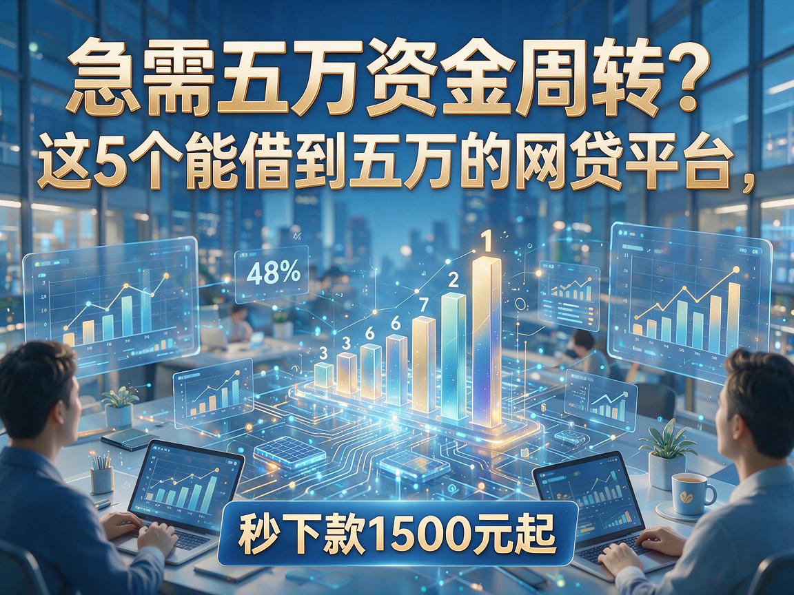 急需五万资金周转?这5个能借到五万的网贷平台,秒下款1500元起!