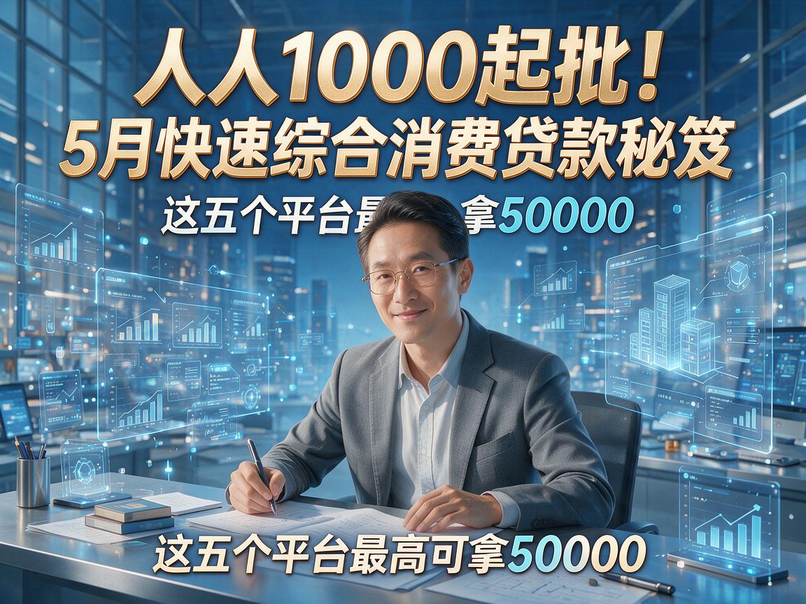 人人1000起批!5月快速综合消费贷款秘笈,这五个平台最高可拿50000