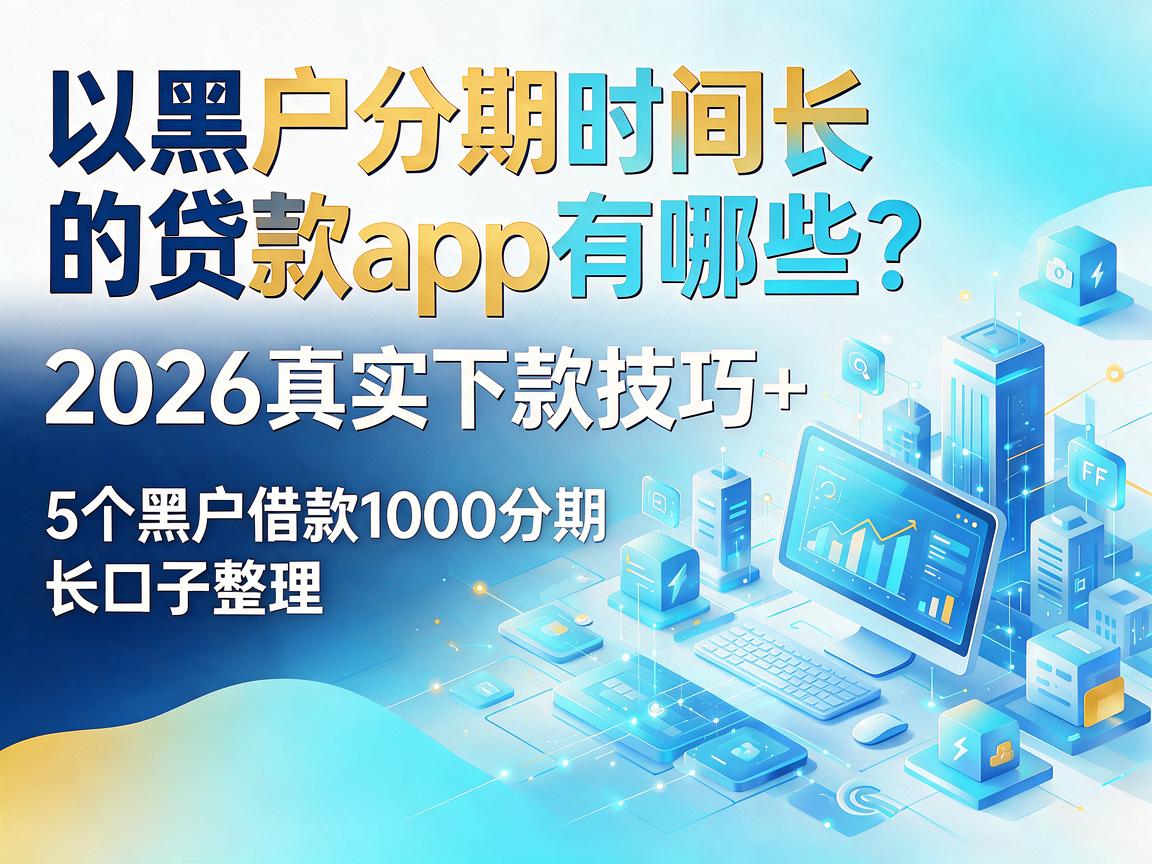 黑户分期时间长的贷款app有哪些?2026真实下款技巧+5个黑户借款1000分期长口子整理