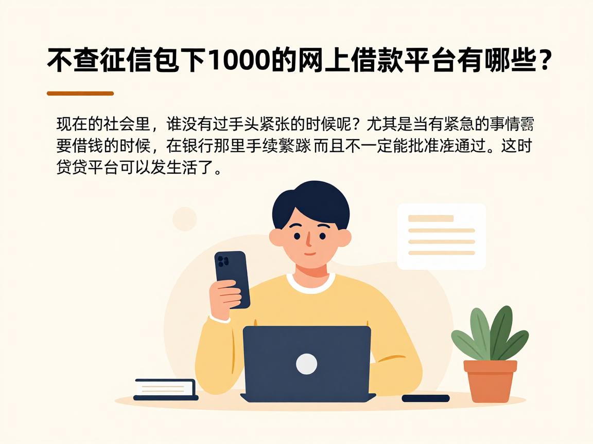 不查征信包下1000的网上借款平台有哪些?这5个对征信要求不高的网贷口子用过都说好