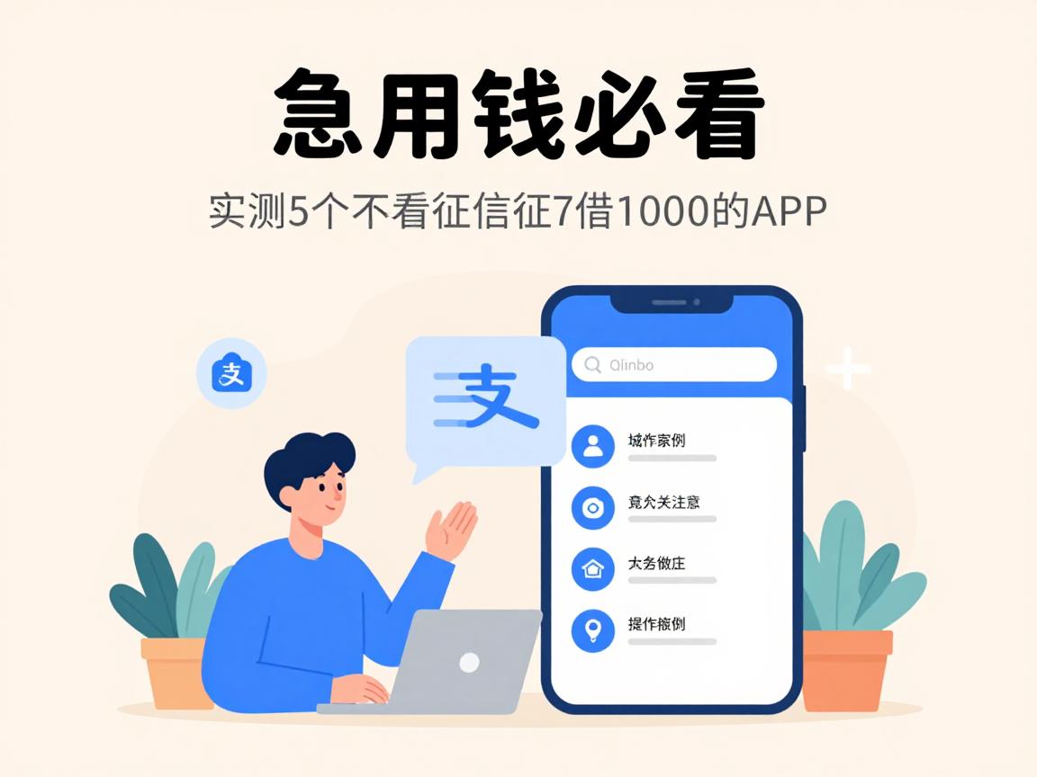 急用钱必看!实测5个不看征信不要支付宝、3月最新无视征信借1000的APP