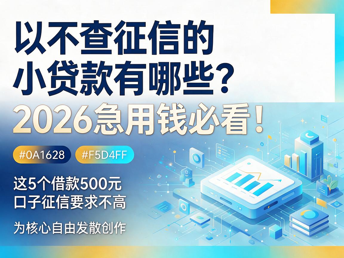 不查征信的小贷款有哪些?2026急用钱必看!这5个借款500元口子征信要求不高