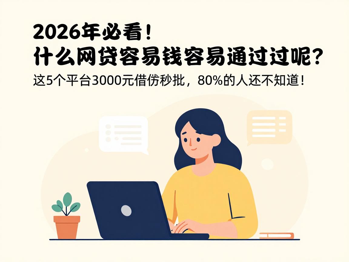 2026年必看！什么网贷容易借钱容易通过呢？这5个平台3000元借款秒批，80%的人还不知道！