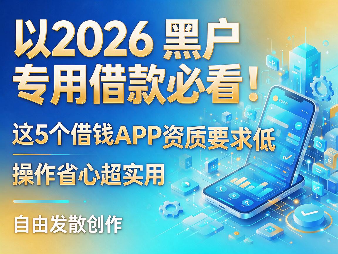 2026黑户专用借款必看！这5个借钱APP资质要求低，操作省心超实用