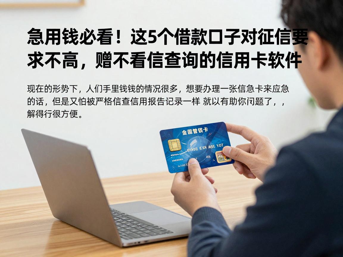急用钱必看！这5个借款口子对征信要求不高，附赠不看征信查询的信用卡软件