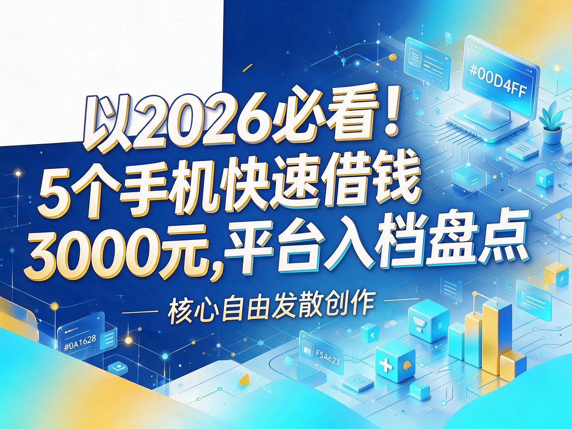 2026必看!5个手机快速借钱3000元App平台入档盘点