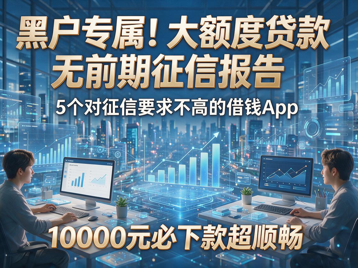 黑户专属!大额度贷款无前期征信报告,5个对征信要求不高的借钱App,10000元必下款超顺畅