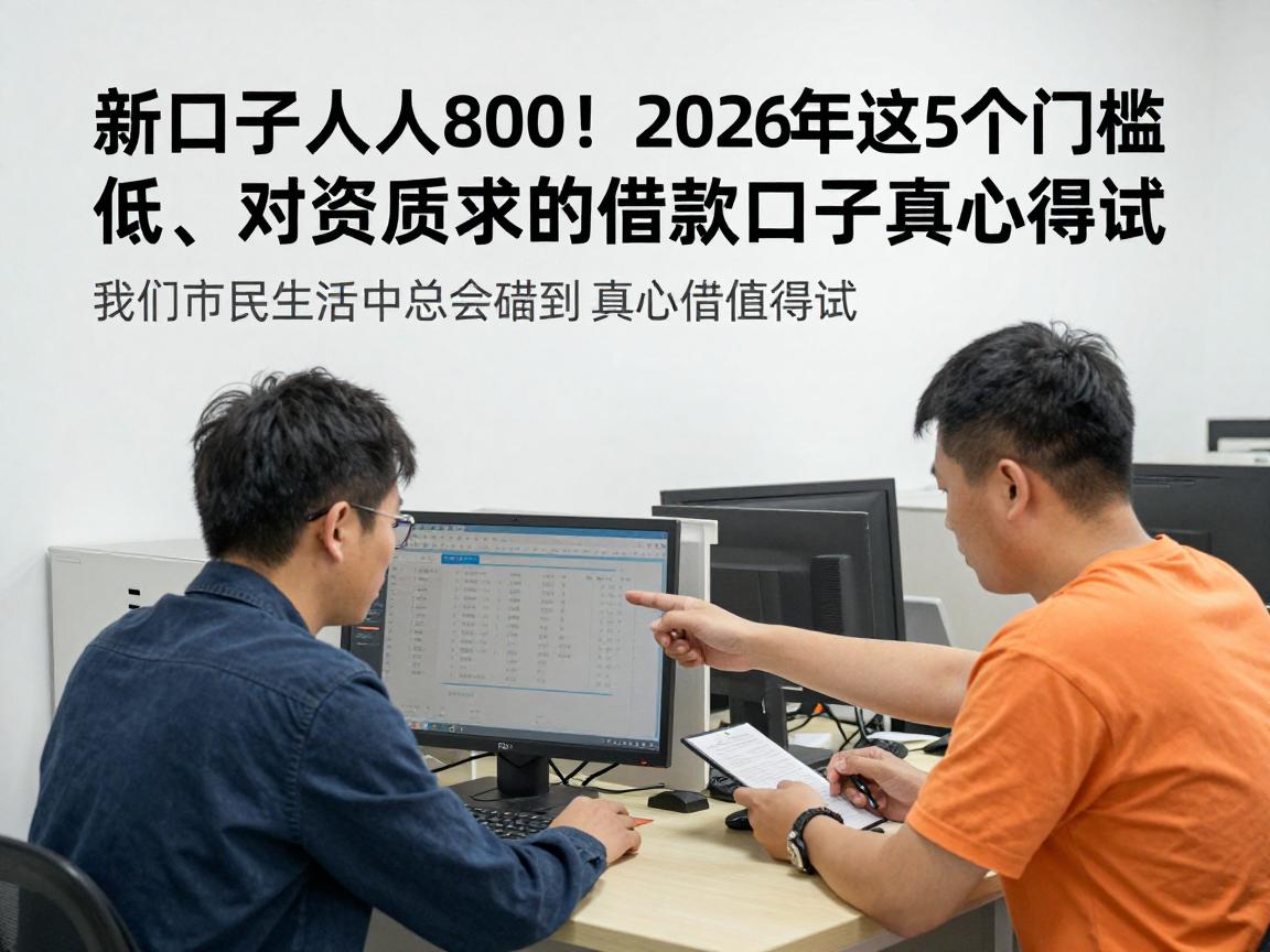 新口子人人8000！2026年这5个门槛低、对资质要求不高的借款口子真心值得一试