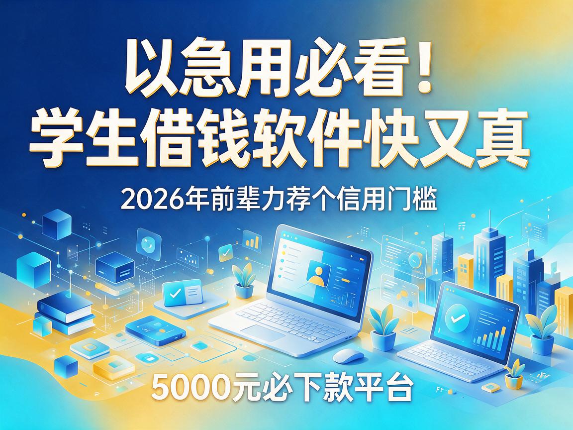 急用必看!学生借钱软件快又真,2026年前辈力荐个信用门槛、5000元必下款平台