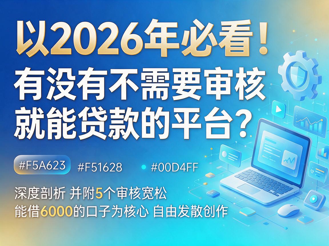 2026年必看!有没有不需要审核就能贷款的平台?深度剖析并附5个审核宽松、能借6000的口子