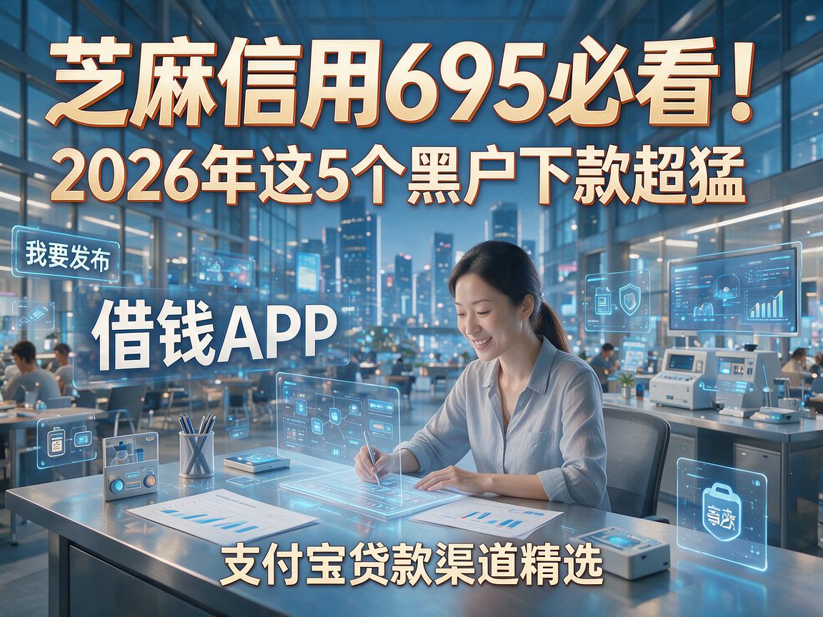 芝麻信用695必看!2026年这5个黑户借钱APP下款超猛,支付宝贷款渠道精选