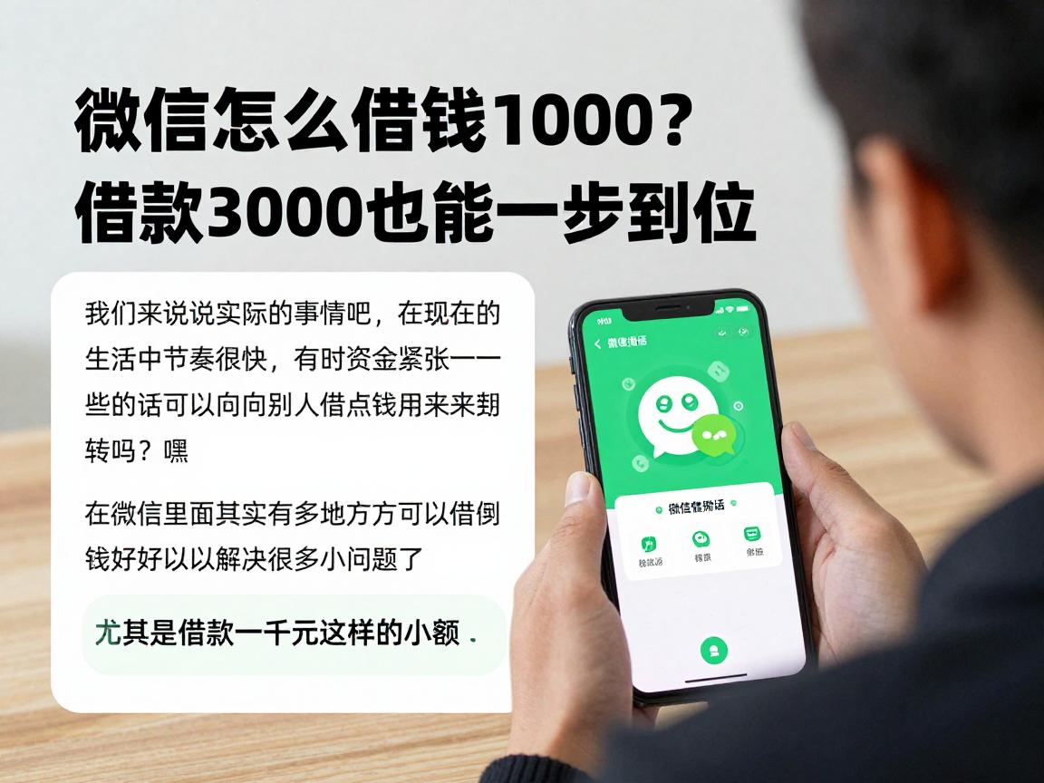微信怎么借钱1000?2026实测这5个平台,借款3000也能一步到位
