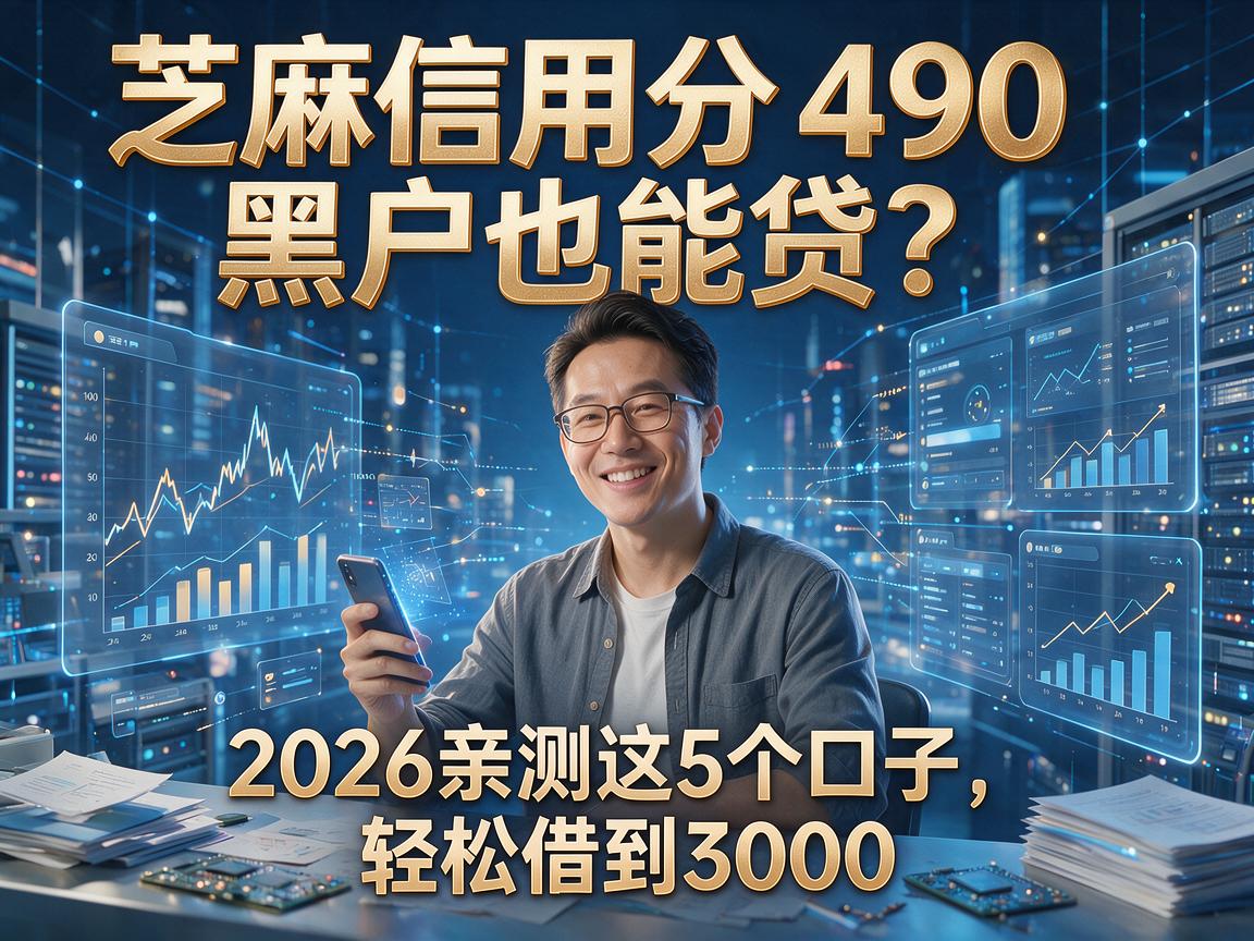芝麻信用分490黑户也能贷？2026亲测这5个口子，轻松借到3000！