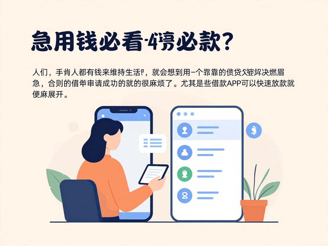 急用钱必看!什么借款app容易放款?这5个真正能借到钱的平台速收藏